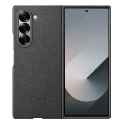 Cover Samsung Z Fold 6 Leather Case - Grey